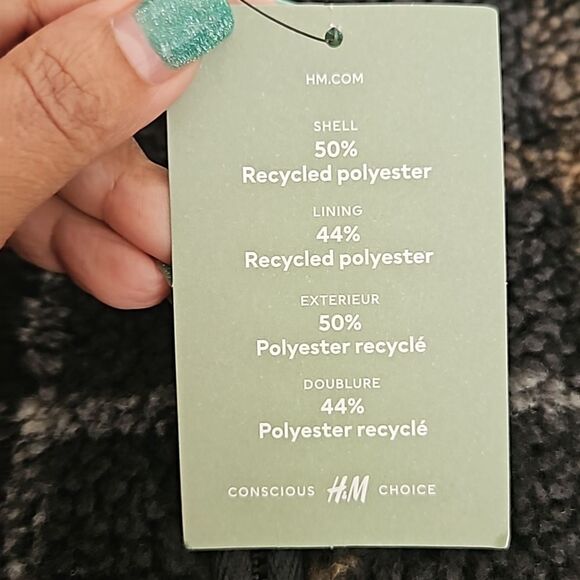 H&M Men's Outerwear Zip-Up Vest Large Black/ Gray - Picture 8 of 16